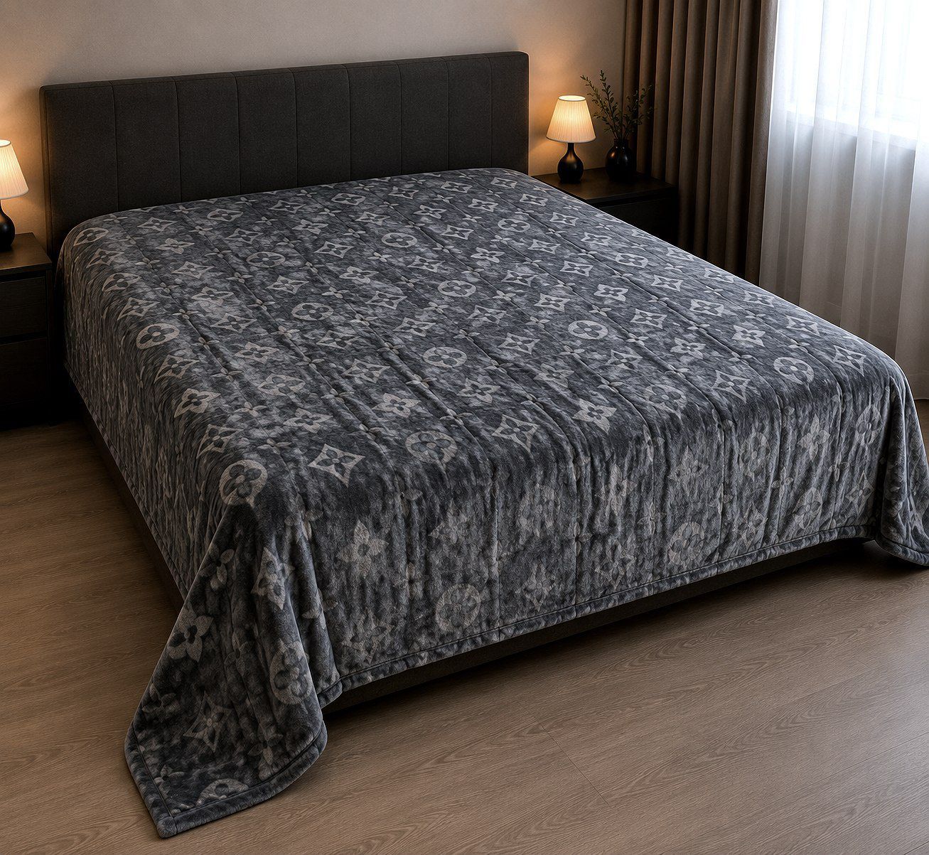 پتو مسافرتی تک‌رنگ مدل لوی ویتون | تک‌نفره 160×220 و دونفره 220×240