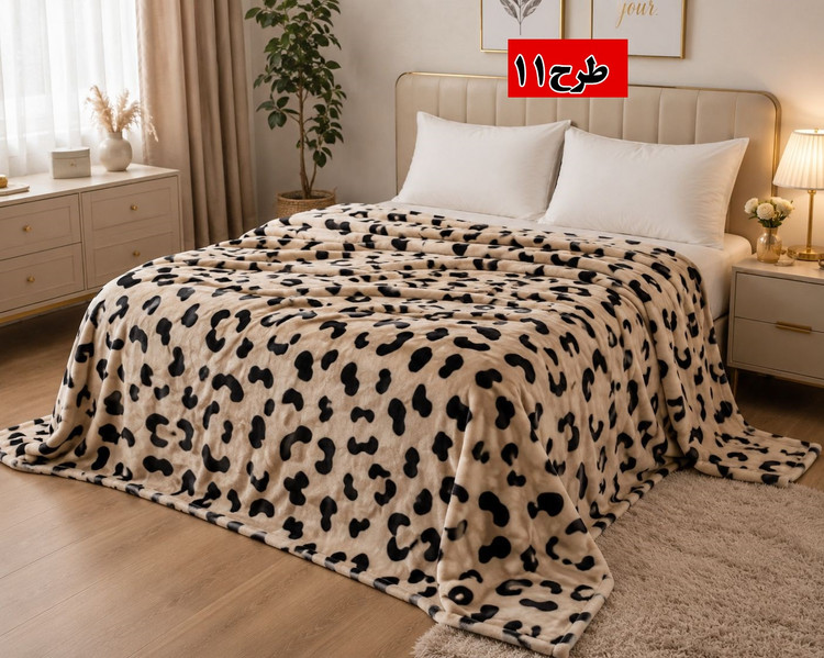 پتو ژلهای دو نفره طرح پوستی (مدل سوپر سافت)