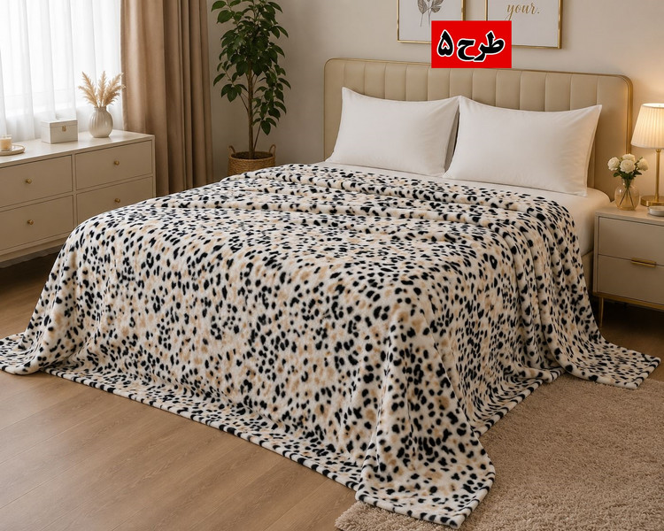 پتو ژلهای دو نفره طرح پوستی (مدل سوپر سافت)