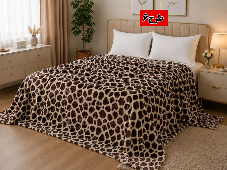 پتو ژلهای دو نفره طرح پوستی (مدل سوپر سافت)