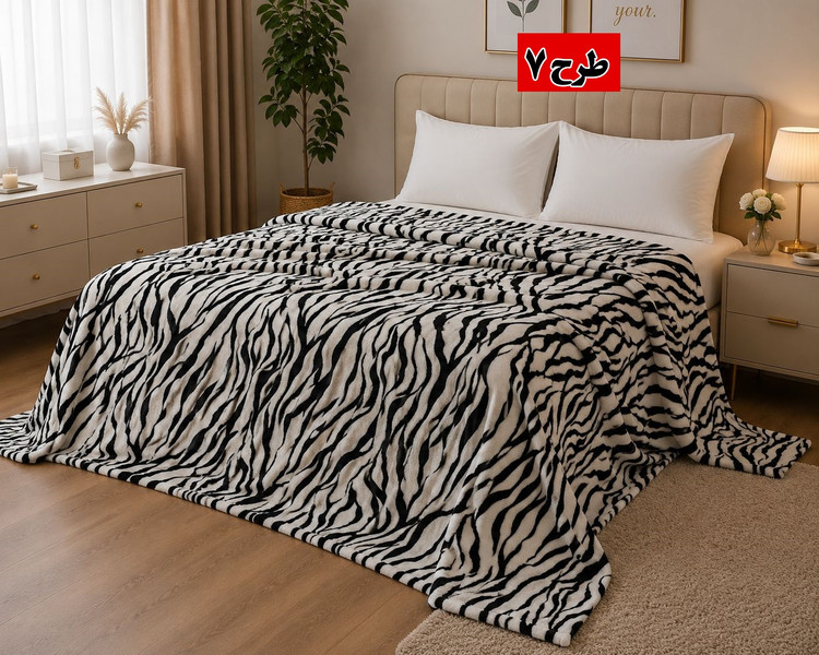 پتو ژلهای دو نفره طرح پوستی (مدل سوپر سافت)
