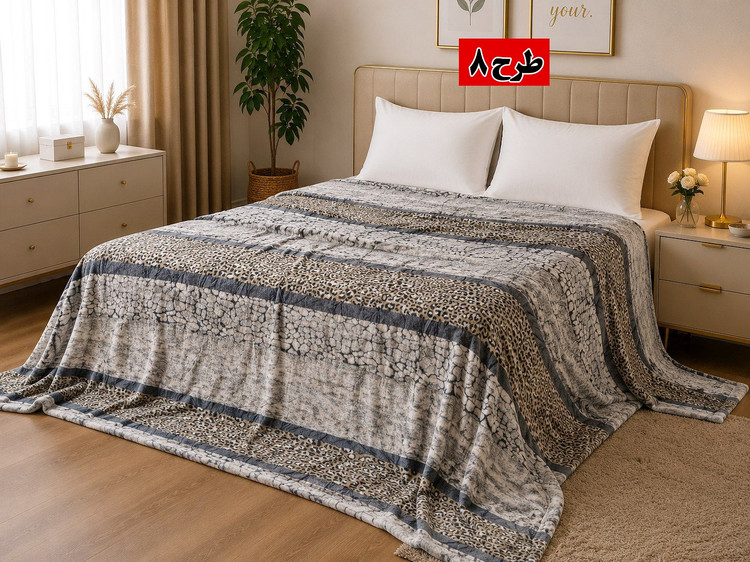 پتو ژلهای دو نفره طرح پوستی (مدل سوپر سافت)