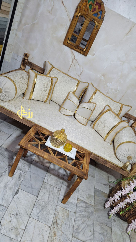 شاهنشین سلطنتی با پارچه خارجی مخمل طرح ماربل