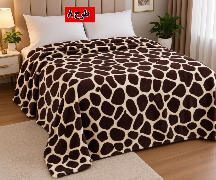 پتو ژلهای دو نفره طرح پوستی ابعاد ۲۲۰ در ۲ (مدل سوپر سافت)