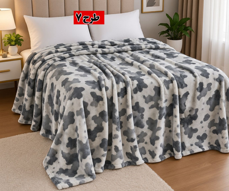 پتو ژلهای دو نفره طرح پوستی ابعاد ۲۲۰ در ۲ (مدل سوپر سافت)