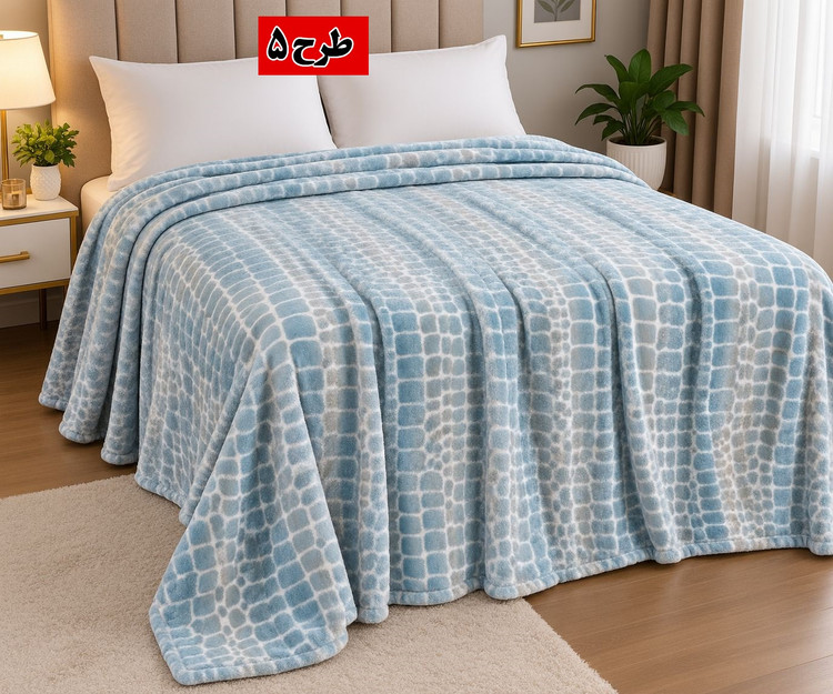 پتو ژلهای دو نفره طرح پوستی ابعاد ۲۲۰ در ۲ (مدل سوپر سافت)