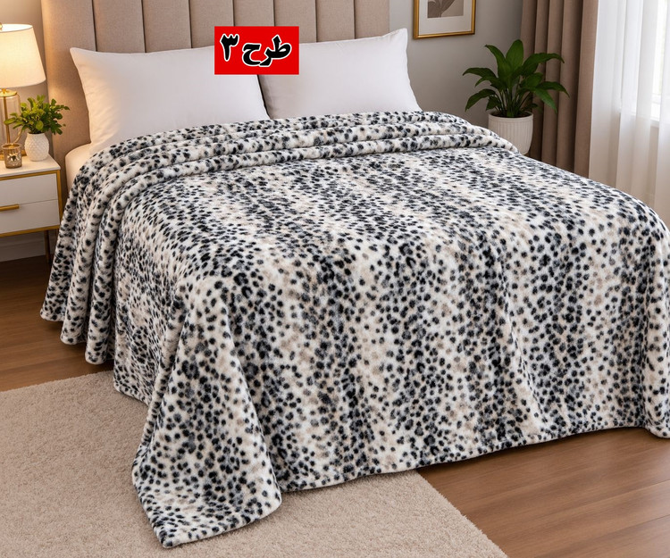 پتو ژلهای دو نفره طرح پوستی ابعاد ۲۲۰ در ۲ (مدل سوپر سافت)
